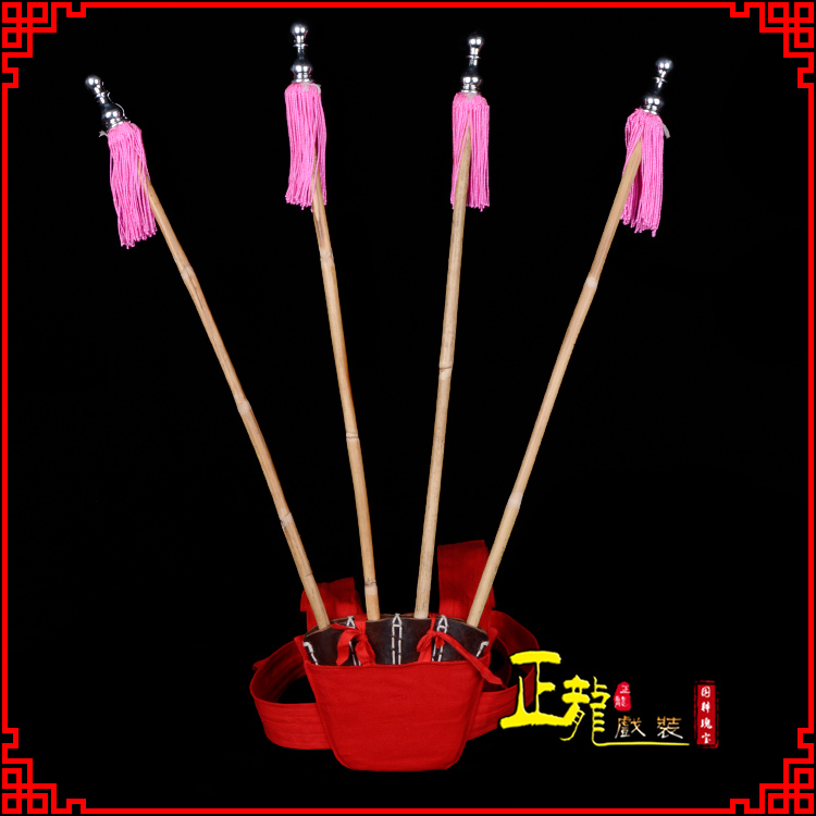 广阳戏装戏曲用品靠旗男女大靠 靠板 正宗牛皮旗杆旗架