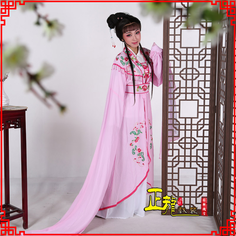 广阳花旦黄梅戏服古装戏服水袖戏剧假云肩长披